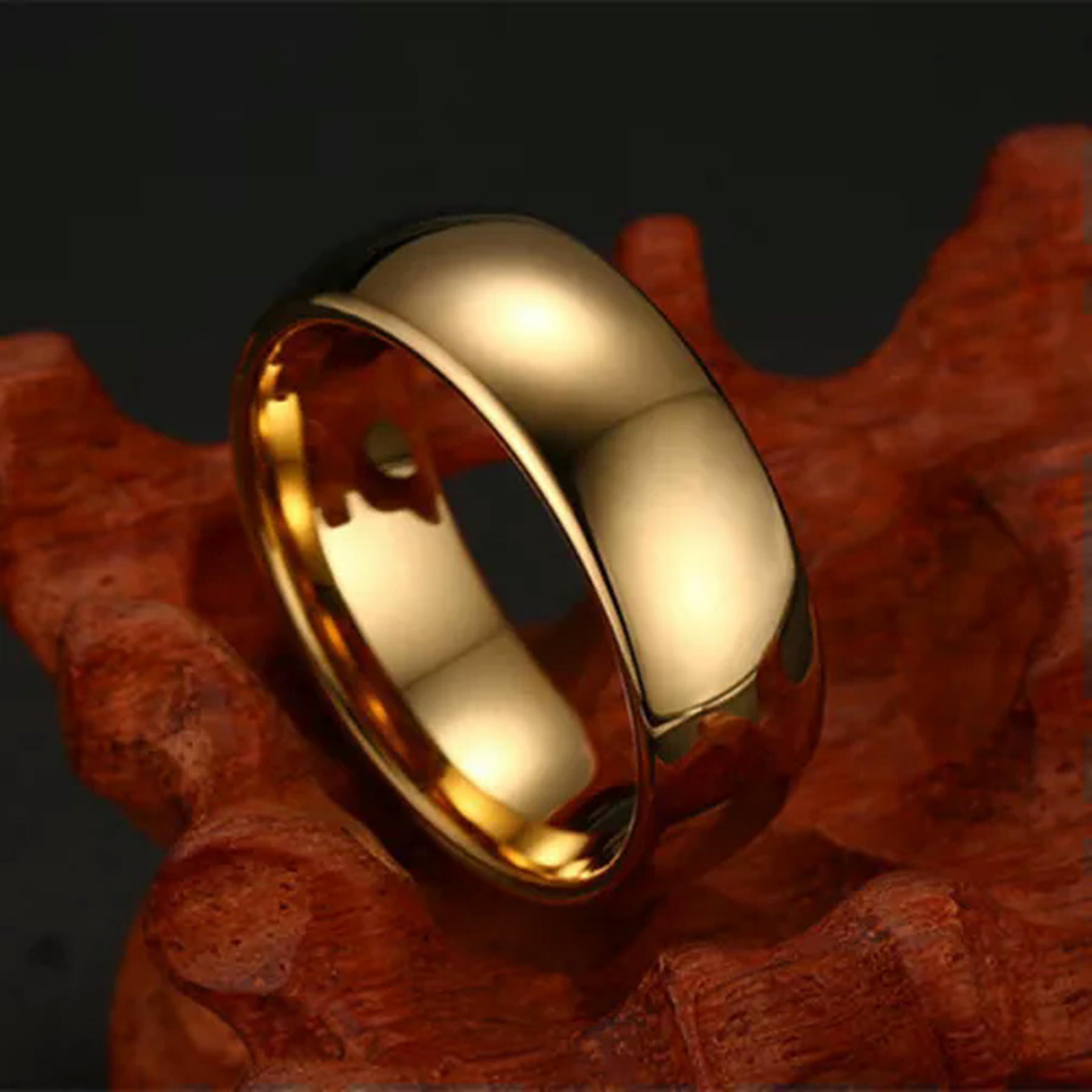 Silver/Gold/Rose Gold 8MM Tungsten Steel Wedding Band Men/Women's Ring Size 5-13