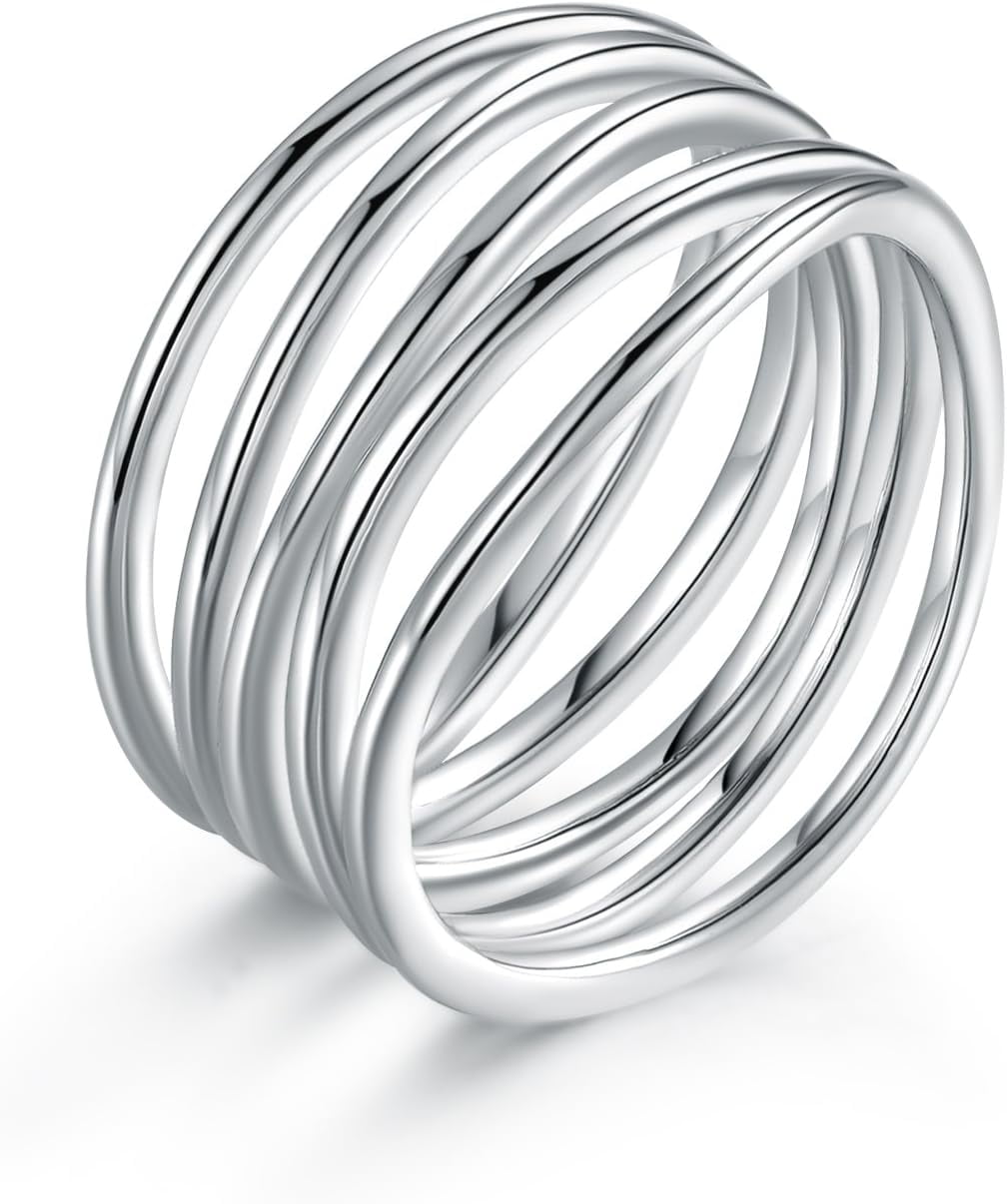 HkeDes 18K Gold Plated Statement Ring For Women, Trendy Statement Ring Jewelry, Sizes 5-10 - Everday Non Tarnish