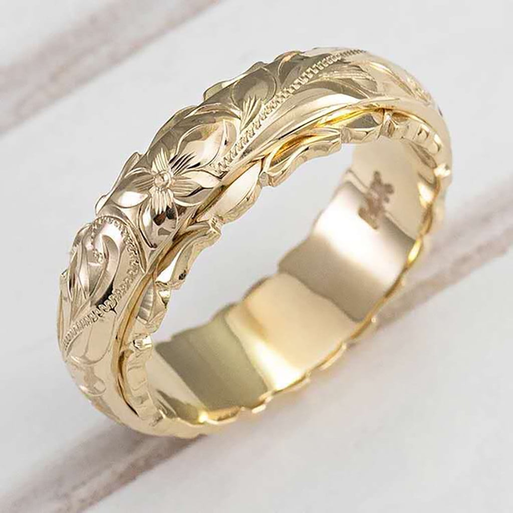 Sehao Rings Sliver Silver Rings Elegant Wedding Gold And Jewelry 925 Flower Rings jewelry clearance Gold 8